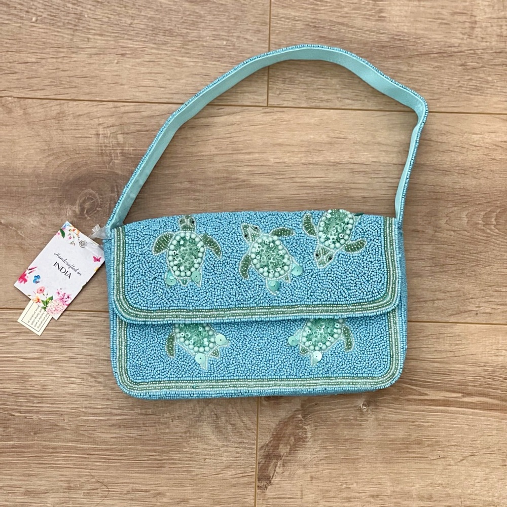 Turtle Beaded Bag